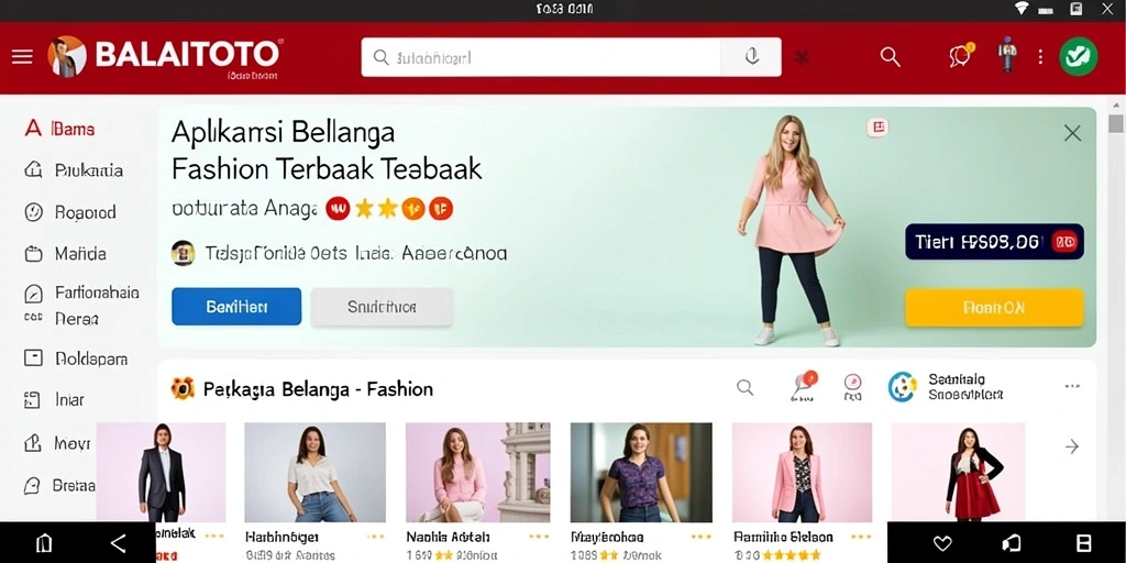 Tampilan antarmuka aplikasi BALAITOTO yang stylish dan menawan.