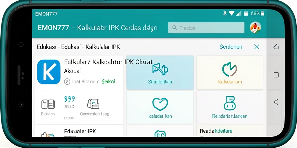 Tampilan antarmuka <strong>EMON777</strong> yang sederhana dan efektif untuk Kalkulator IPK.