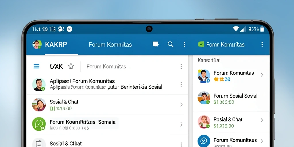 Antarmuka KAKRP yang ramah pengguna untuk Forum Komunitas.
