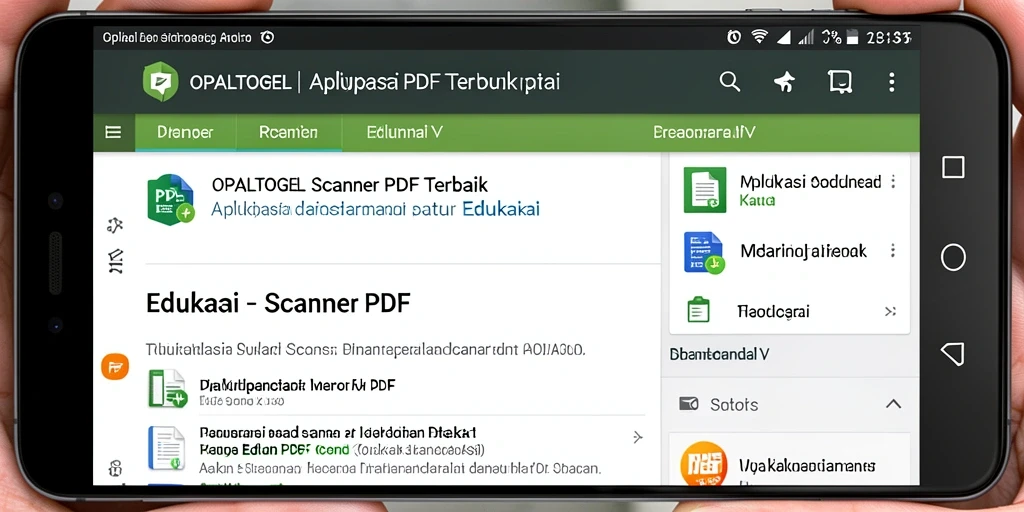 Tampilan antarmuka OPALTOGEL untuk pemindaian PDF yang sederhana dan efektif.