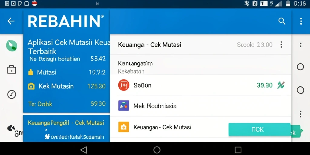 Tampilan antarmuka REBAHIN yang memudahkan untuk Cek Mutasi.