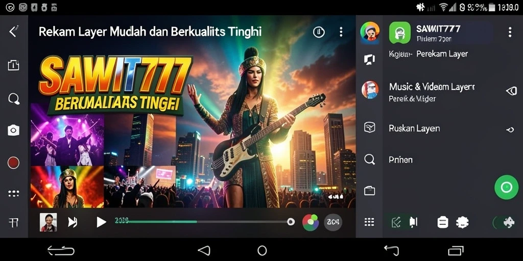 Tampilan antarmuka SAWIT777 yang user-friendly saat merekam layar.