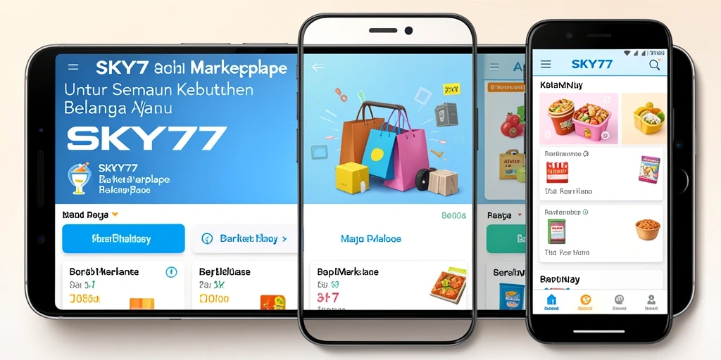 Tampilan antarmuka aplikasi SKY77 yang user-friendly dan menarik.