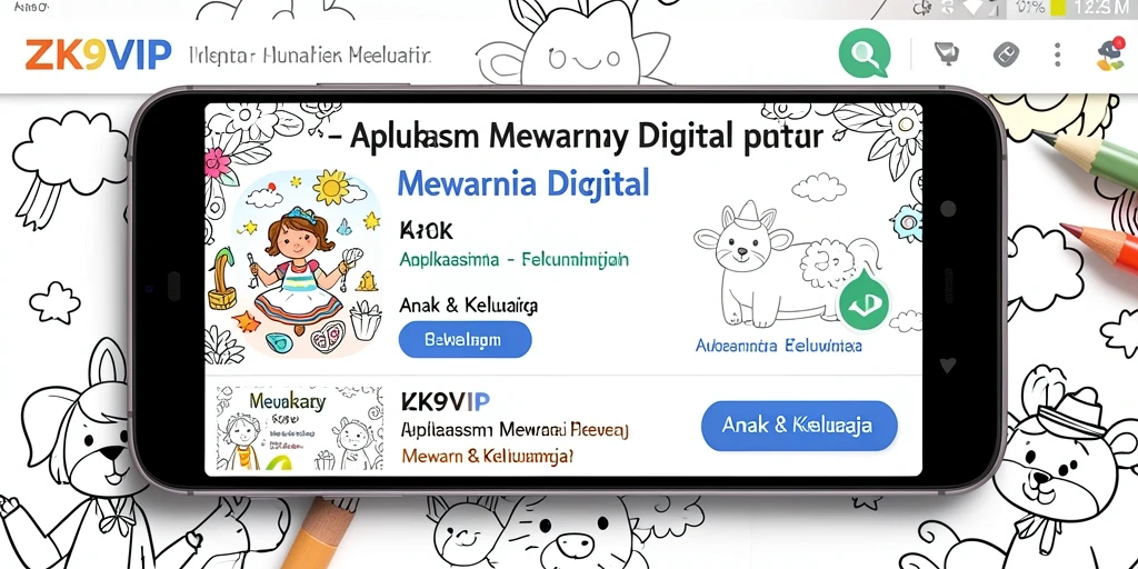 Antarmuka aplikasi ZK9VIP yang menarik dan mudah digunakan untuk mewarnai.